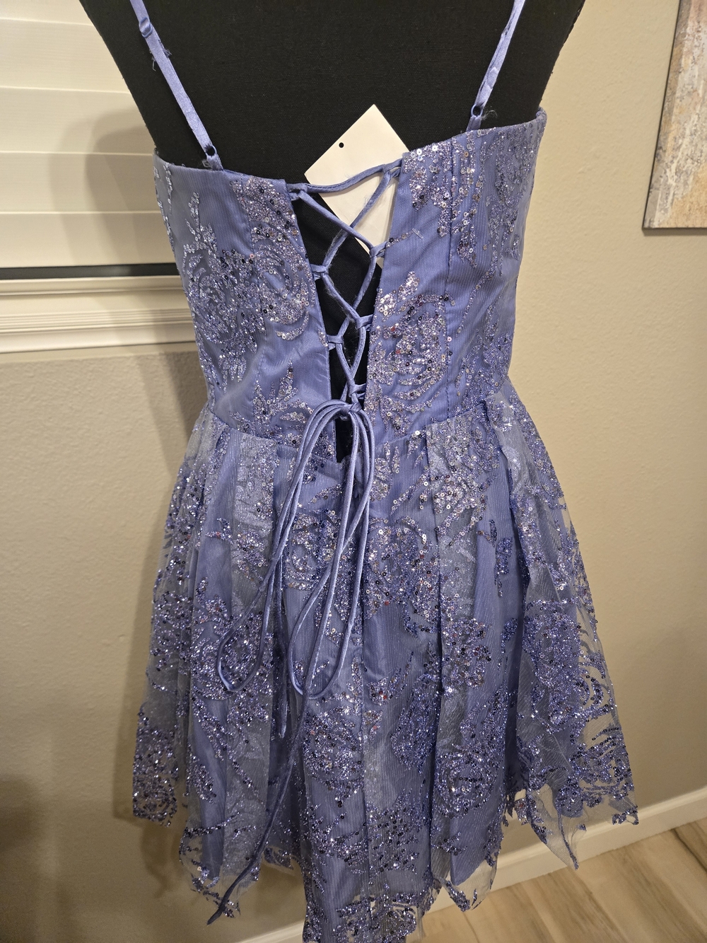 Blondie Nites Purple Dress with Glitter Trim - Picture 3 of 4